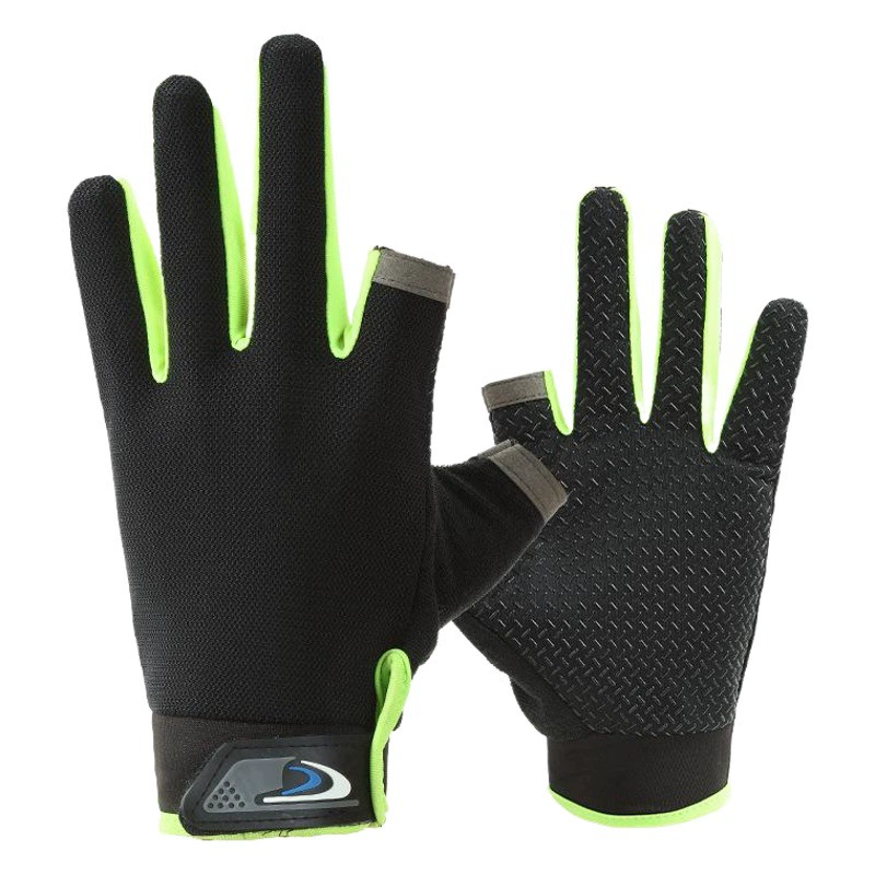 Открытые перчатки для рыбалки на два пальца Мужской солнцезащитный крем на открытом воздухе Нескользящие велосипедные перчатки Luya Breathable Touch Screen Тонкие спортивные велосипедные перчатки
