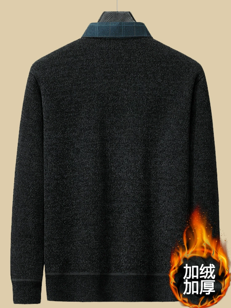 Warm set for elderly, winter knitted keep warm sweater, for middle age