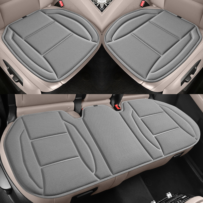 四季通用汽车坐垫久坐舒适透气车用座椅套通用防滑亲肤麻料屁股垫