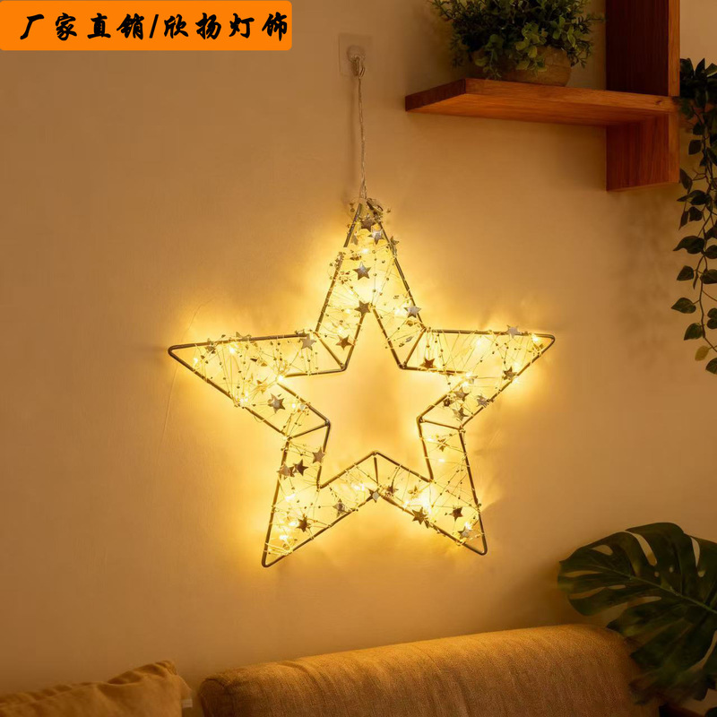 Cross-Border Popular Lighting Fixtures with Iron Frames Wrapped with Copper Wire, Christmas Home Living Room Led Decorative Lights, Decorative Lights