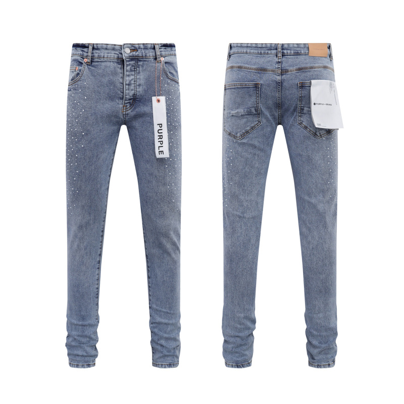 PURPLE BRAND JEANS美潮高街男士休闲破洞设计款修身显瘦牛仔长裤|undefined