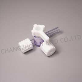 厂家直供 医疗配件大流量三通阀白色33018