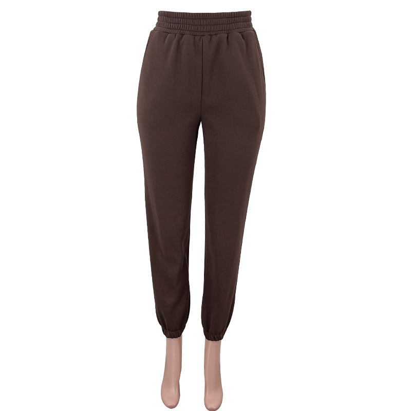 Autumn Winter Solid Color Hooded Long Sleeve Sweater Women Clothing Casual Trousers Suit 16 Autumn Winter Solid Color Hooded Long Sleeve Sweater Women Clothing Casual Trousers Suit