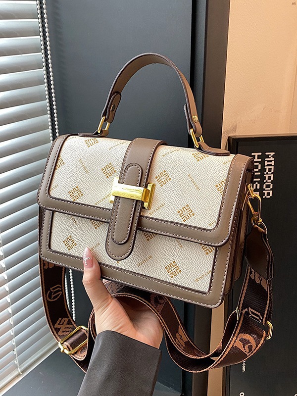 Bolsos 2024 bolsos de mujer de moda bolsos de mensajero retro de alta gama de moda bolso de hombro de estilo occidental bolso cuadrado pequeño portátil