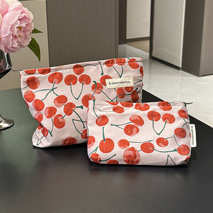 Niche Cherry Storage Bag Portable Bag Red Bag Wallet Travel Storage Bag