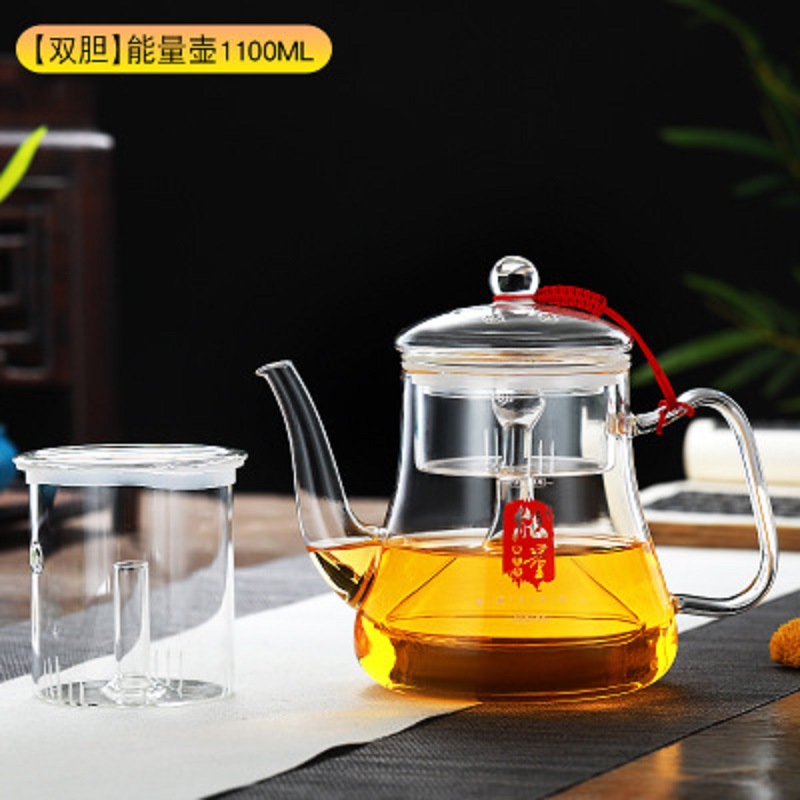 Fábrica al por mayor tetera de vidrio de alta borosilicato material tetera de cocina olla de energía de gran capacidad estufa de cerámica eléctrica tetera de flores y hierba