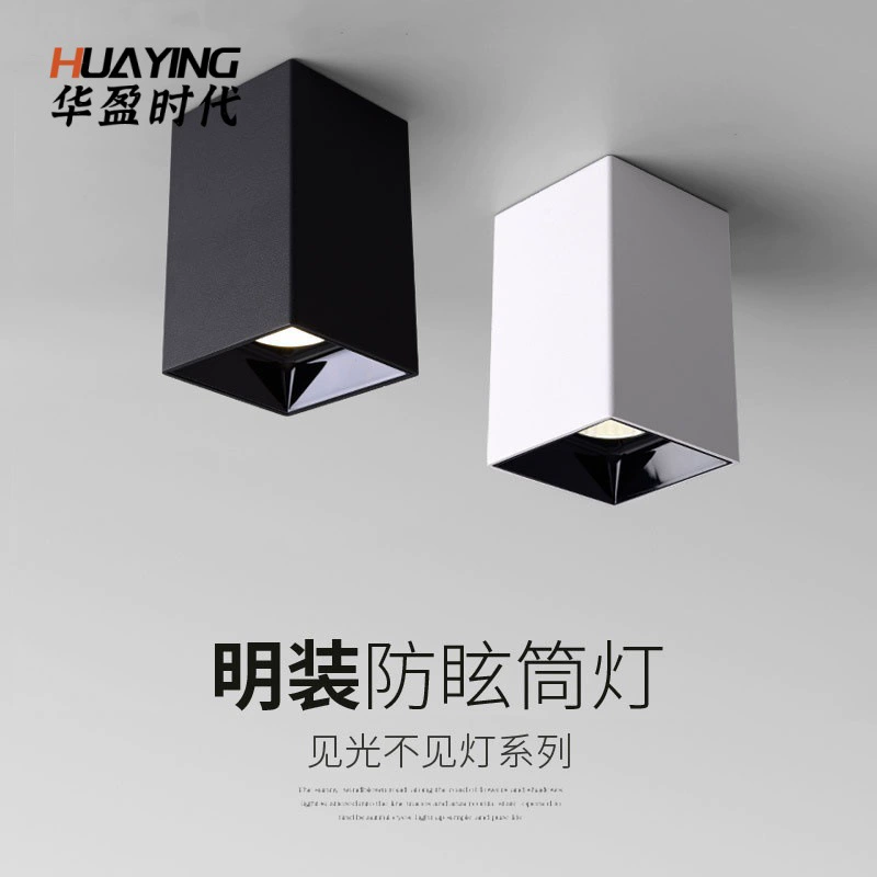 Квадратный Светодиодный точечный светильник Даунлайт Торговый центр Магазин Гостиная Домашний коридор Проход Потолочный одинарный/двойной головкой