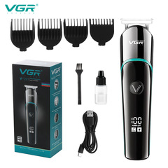 VGR hair clipper electric portable LED display shaving without stuck hair carving baby hair cutting rechargeable clipper V-291