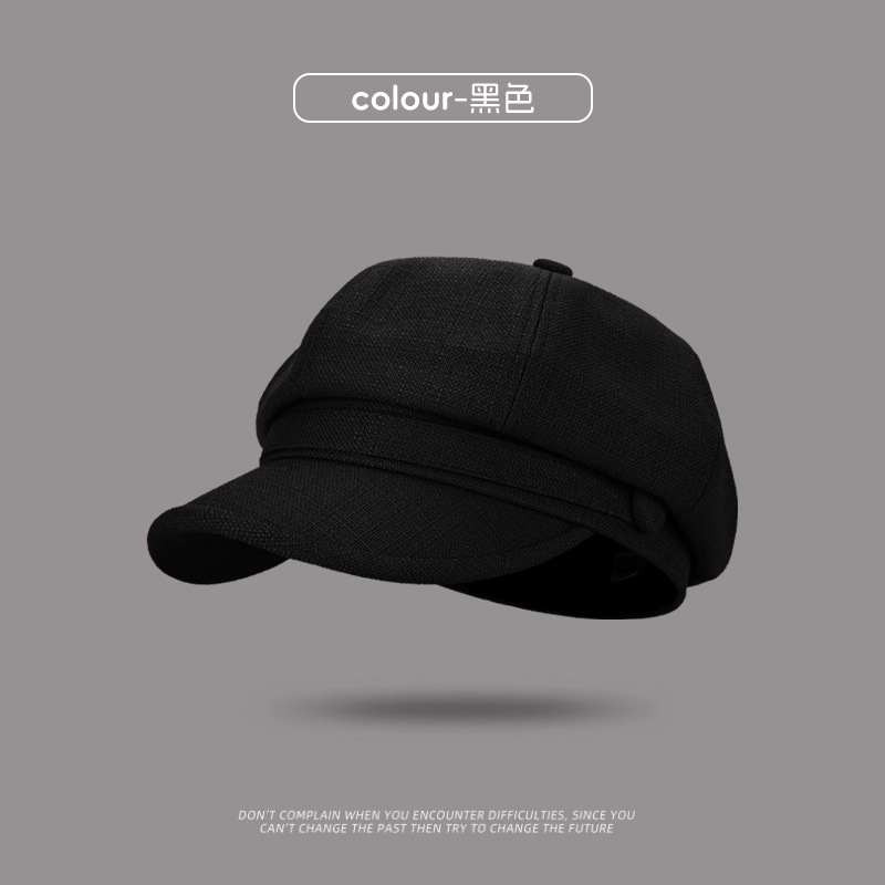 Boina coreana de ocho ángulos para niños 2024 nuevo estilo de verano alrededor de la cabeza de moda versátil para mostrar la cara de un pequeño pintor sombrero de moda