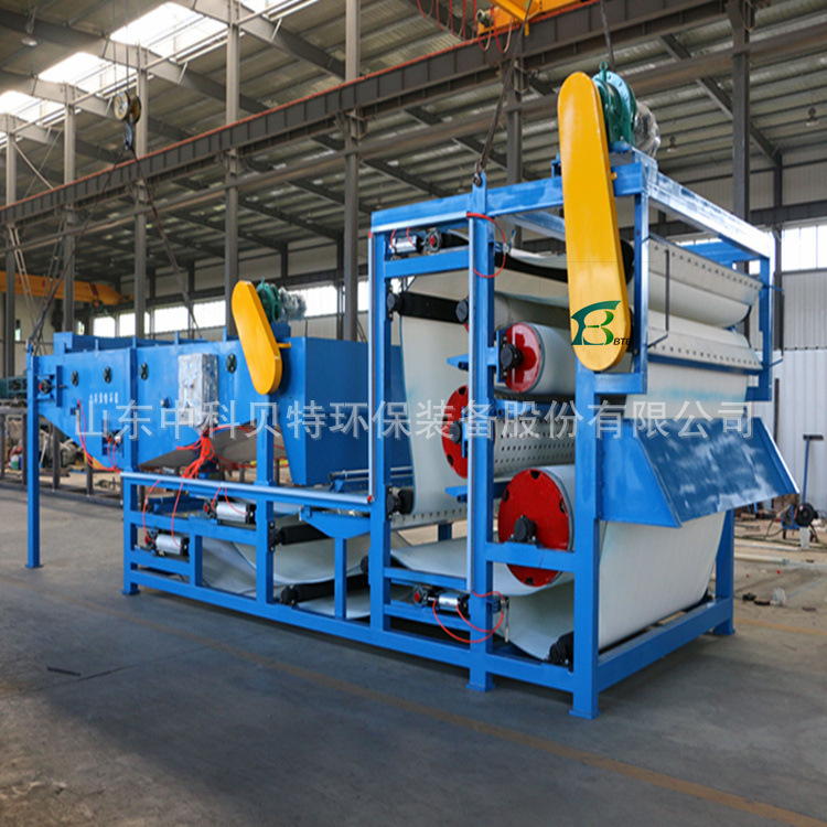 洗沙场泥浆脱水设备带式污泥压滤机食品厂不锈钢浓缩脱水一体机