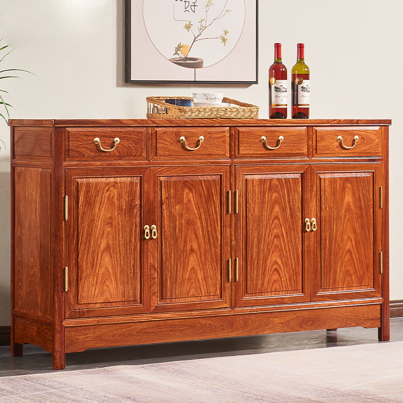 Redwood Sideboard Rosewood Wine Solid Wood Chinesestyle Multi
