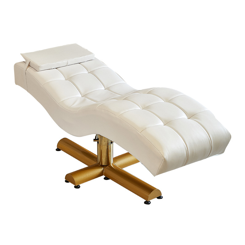 Cama de belleza de pestañas tipo S, cama de belleza, sillón de ocio ergonómico, bordado de pestañas, cama de belleza, cabeza ajustable
