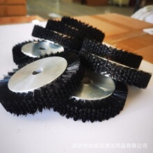深圳毛刷加工定制  工业毛刷轮 铝合金圆形植毛毛刷 自动化设备刷