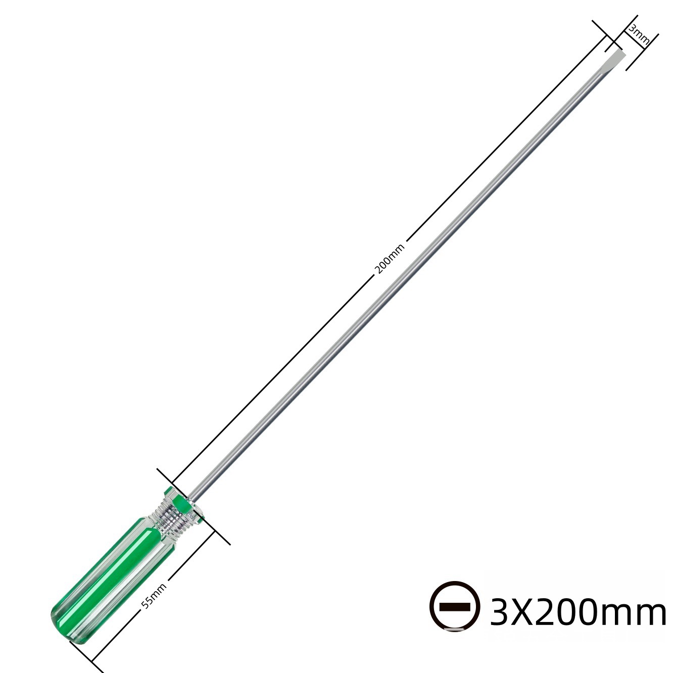 Fuerte magnético 3x200mm destornillador de un tornillo de un ventilador destornillador pequeña herramienta de reparación de desmontaje de la carcasa del electrodoméstico