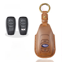 亞馬遜熱銷鑰匙套適用斯巴魯力獅VS森林人純手工北美鑰匙包真皮