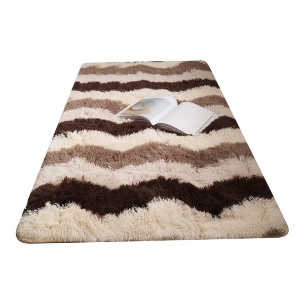 Alfombra pintada de felpa escandinava ins, alfombra para el hogar, sala de estar, tatami, habitación, dormitorio, mesita de noche completa