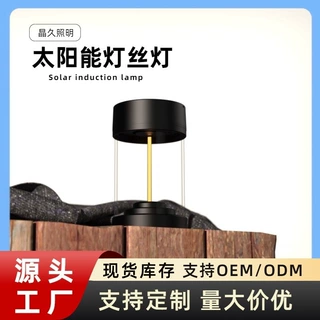 跨境新款LED露营多功能小夜灯帐篷灯夜光氛围灯火焰灯太阳能灯