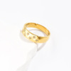 Design fashionable ring stainless steel, golden accessory for beloved, wholesale