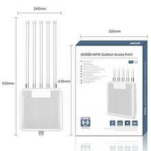PoE供电AP路由高增益全向天线防水WIFI6双频3000M户外热点