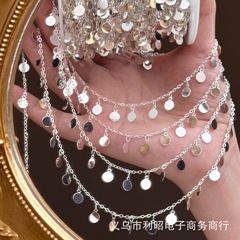 diy链条 爆闪6mm圆片 波光粼粼 敦煌古风头饰链西域演出服饰辅料