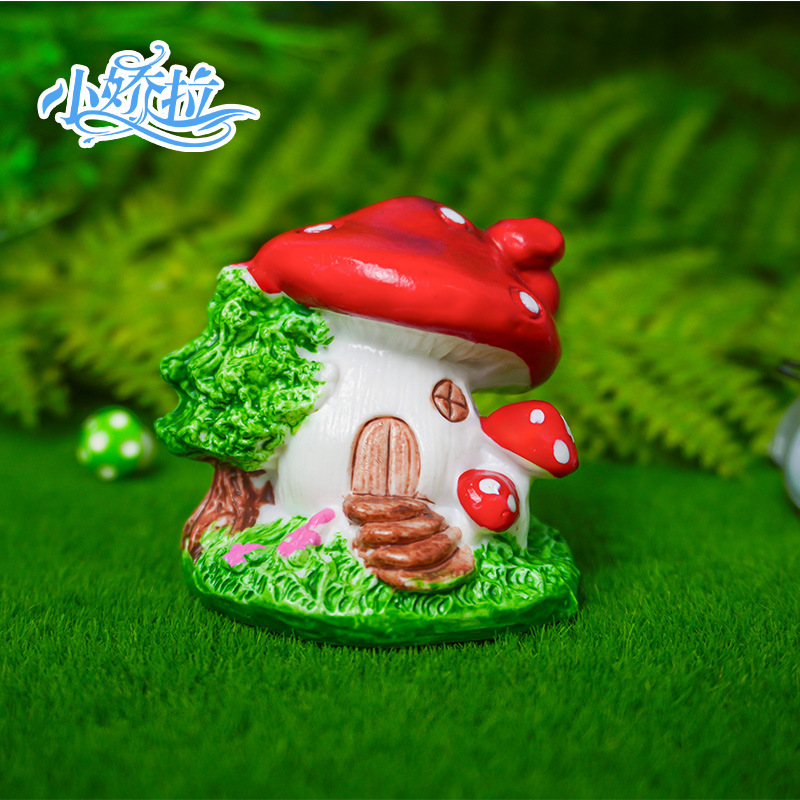 Adornos para Peceras con Forma de Casa de Hongo Roja Estilo Pastoral, Decoración para Acuarios, Micropaisaje, Adornos de Jardinería, Venta Transfronteriza en Amazon