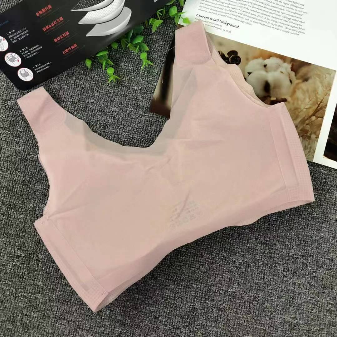 Nueva taza de látex sin marcas de alta calidad, chaleco de dama sin anillo de acero, bra de yoga, ropa interior deportiva, mujer al por mayor
