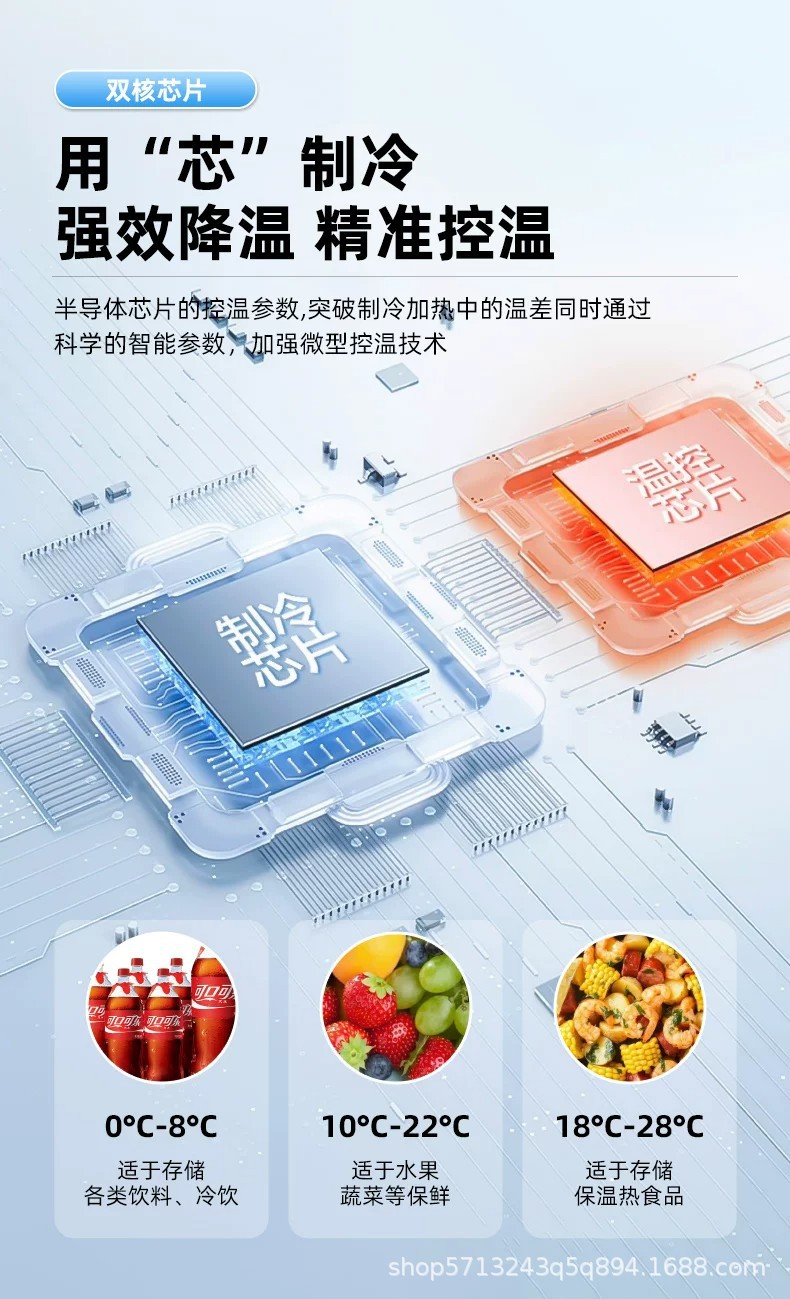 Mini Refrigerator 2-8 Degrees for Storing Traditional Chinese Medicine, Breast Milk, Insulin; Portable Heating and Cooling for Home Use, 12V 24V Truck Use