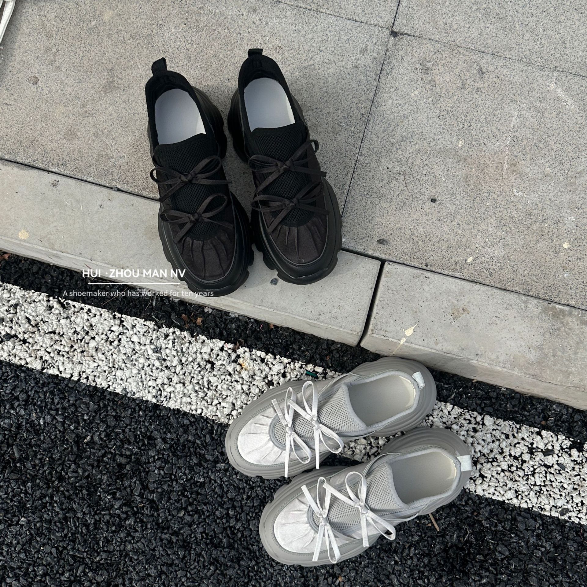 Yang Mi's Same Style Thick-Soled Mary Jane Shoes for Women, 2026 New Model with Bow Design, Casual Sneakers, Height-Increasing Dad Shoes