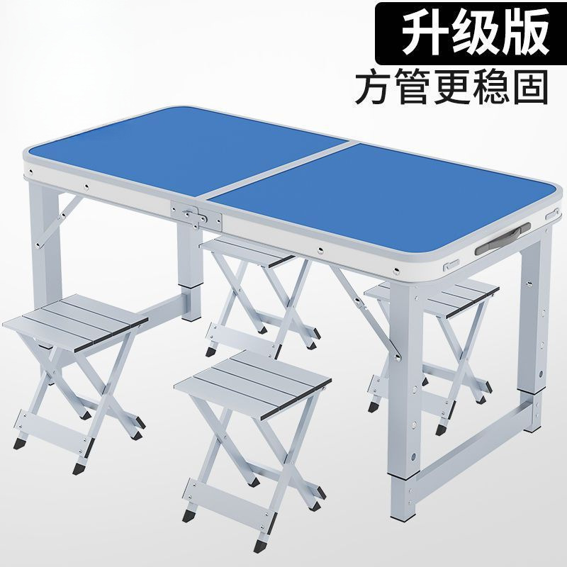 Mesa plegable al aire libre, puestos en el mercado nocturno, puestos, mesas plegables convenientes, mesas de campamento al aire libre, mesas de aleación de aluminio engrosadas