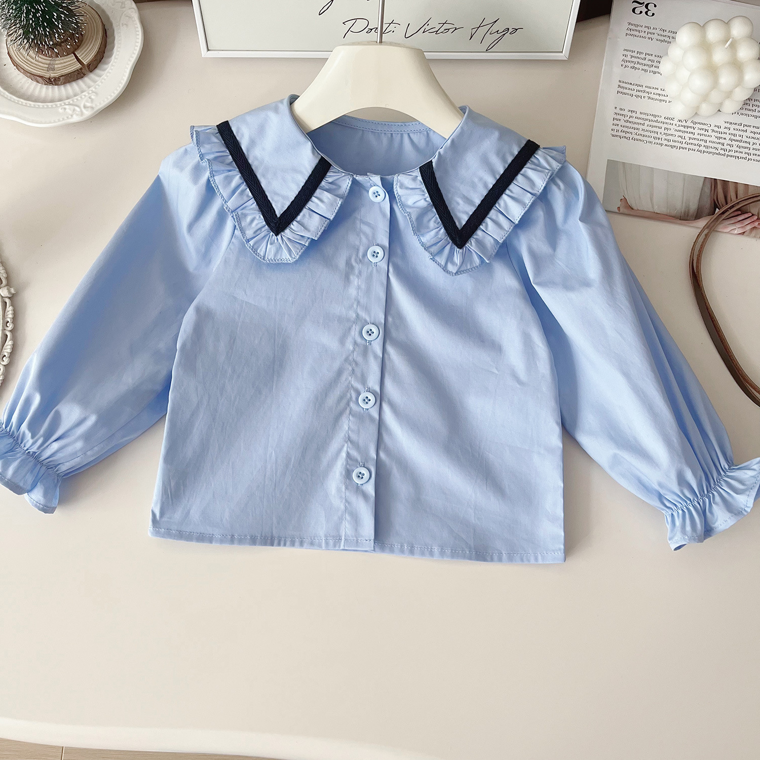 2024 Herbst Neue Mädchen Kaninchen Polizei Offizier JK Uniform Kinder Gestrickte Weste Rock Set 67512_voghion.com