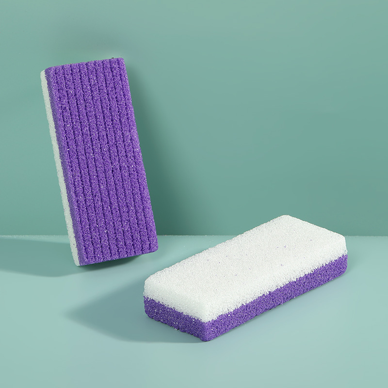 Two-color PU foam floating volcanic stone foot grinding foam glass scrub foot stone double-sided keratin sole massage tool