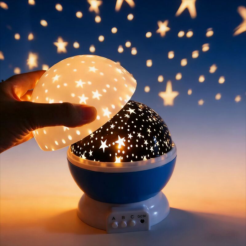 Rotating Starry Sky Projector Christmas Gift Night Light Star Led Lamp Moon Star Night Light