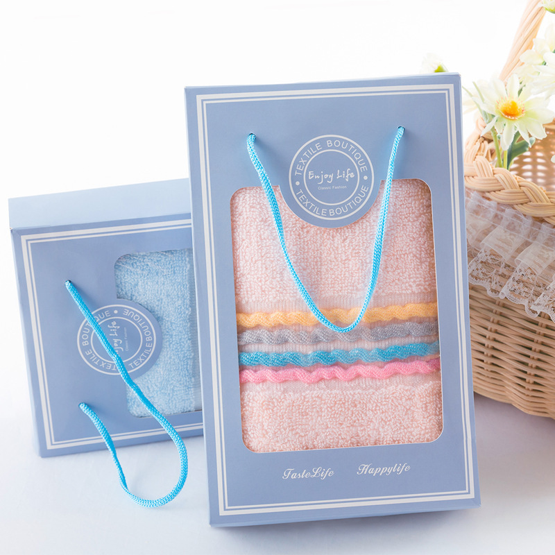 Pure cotton towel wholesale towel gift set custom LOGO absorbent face washing advertising gift cotton towel