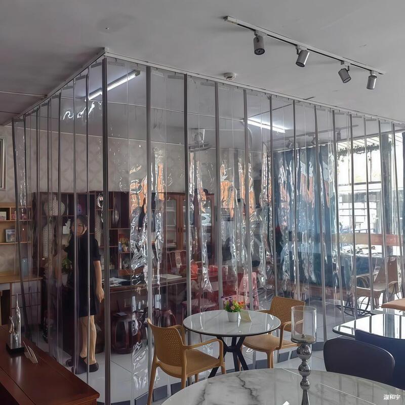 Magnetic Transparent Door Curtain for Air Conditioning Partition in Shops and Restaurants, Foldable and Sliding to Prevent Cold Air from Escaping, Wind-Blocking Plastic Curtain Magnetic Transparent Door Curtain for Air Conditioning Partition in Shops and Restaurants, Foldable and Sliding to Prevent Cold Air from Escaping, Wind-Blocking Plastic Curtain