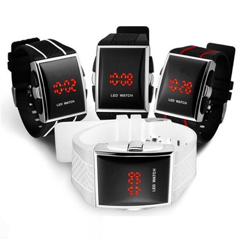 Spot wholesale foreign trade hot fashion LED watches men binary LCD Display LED electronic watches