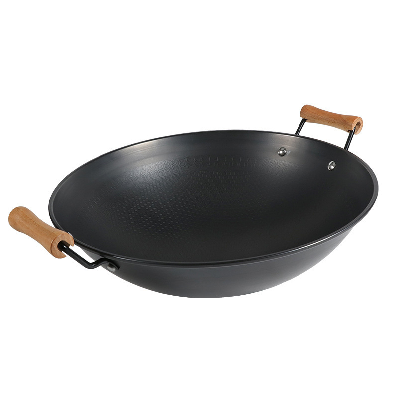 cocinar olla de hierro de dos orejas casera gran olla redonda sin recubrimiento panal antiadherente olla de cocina de gas olla de verduras