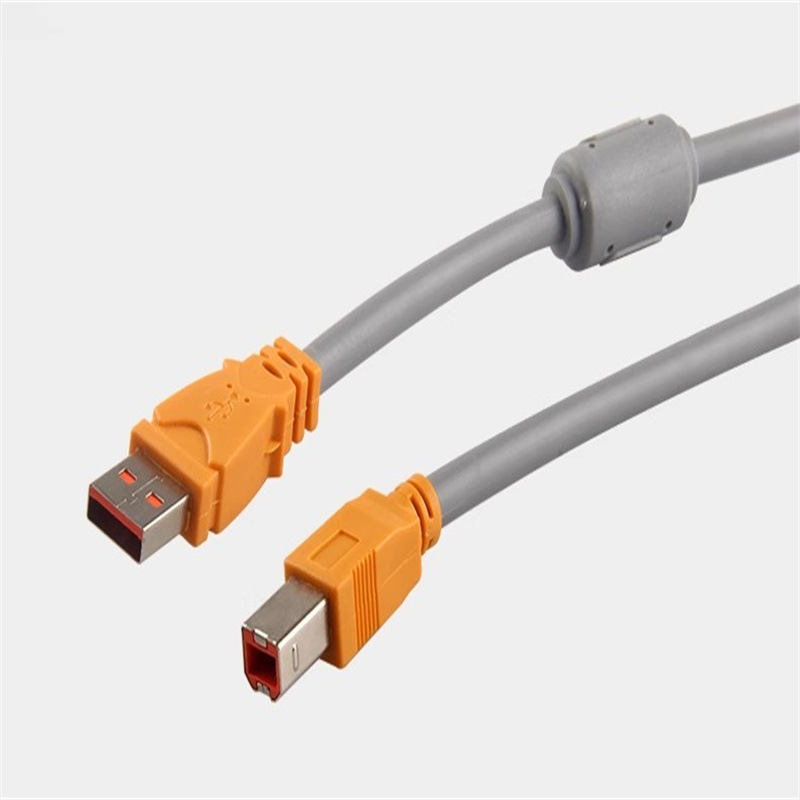 Saikang 1.5 M-10M gray bold oxygen-free copper usb printing line square mouth with magnetic ring shielding USB data Saikang 1.5 M-10M gray bold oxygen-free copper usb printing line square mouth with magnetic ring shielding USB data