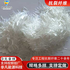混凝土抗裂纤维 民房桥梁硬质路面抗裂增强防水保温聚乙烯短纤维
