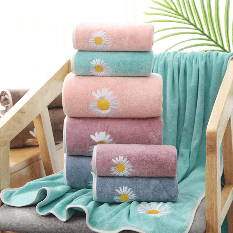 Coral velvet set towel bath towel mother-and-child set towel internet-famous Xiao Zouju absorbent soft towel with customizable LOGO