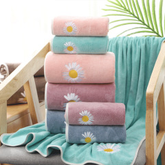 Coral velvet set towel bath towel mother-and-child set towel internet-famous Xiao Zouju absorbent soft towel with customizable LOGO