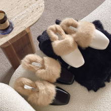 包头棉拖鞋女2025秋季保暖外穿大码平底舒适防滑平跟百搭耐磨