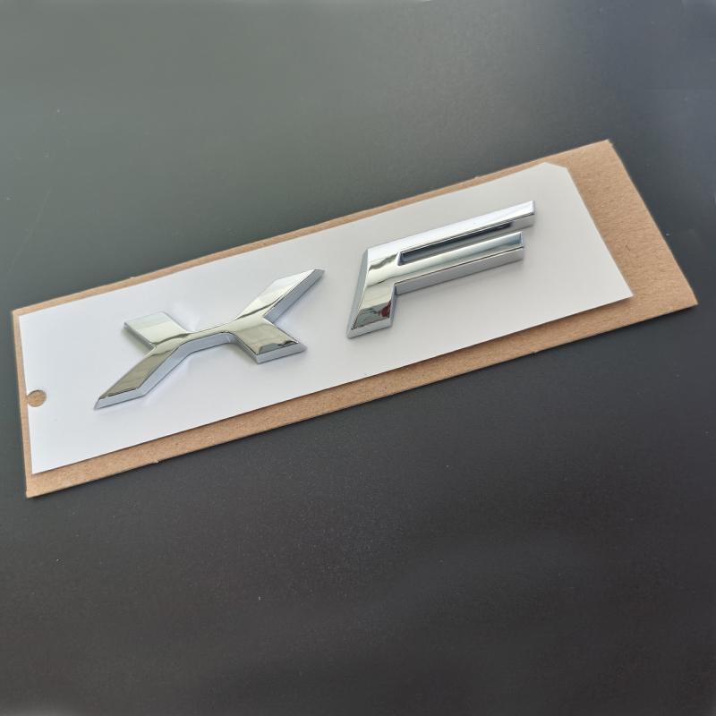 Suitable for Jaguar Car Logo Lettering Xe Xf Xjl F-Pace V6 3.0 V8 5.0 Silver Rear Emblem