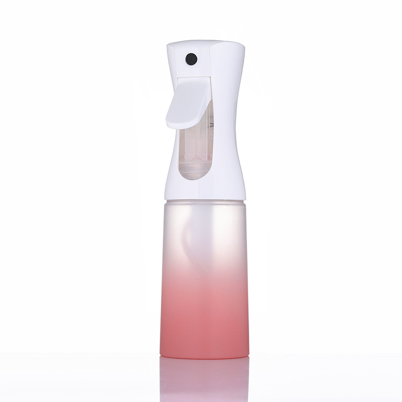 Gradiente rosa botella de pulverización continua 200ml botella de pulverización de alta presión ultrafina atomización 300ml botella de pulverización de cabello transfronteriza