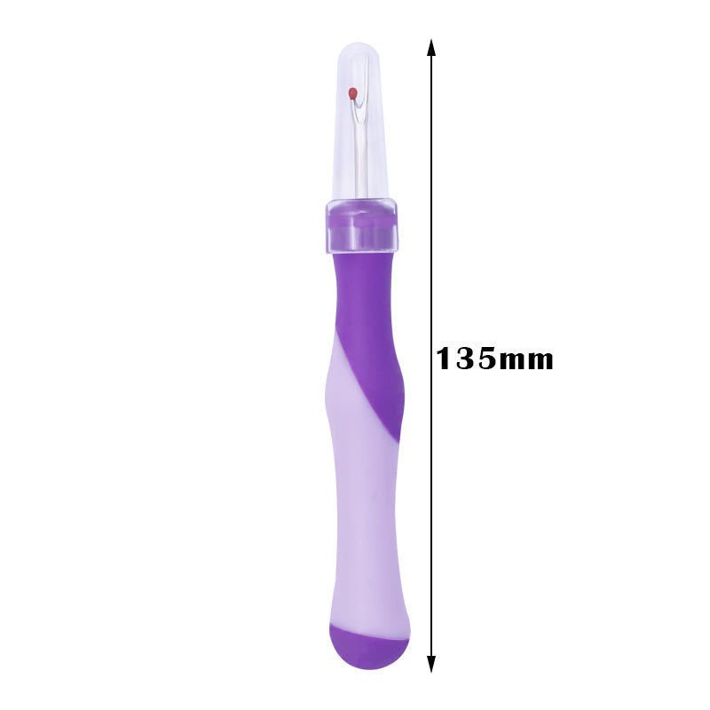 C31921520 Cuchillo de hilo Nuevo mango morado afilado Cuchillo de hilo con mango verde Desmontador de hilo de punto de cruz de bricolaje