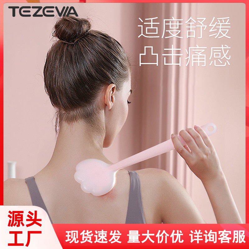 Tabla de masaje de silicona Tzeva para uso doméstico, tabla de masaje de cuerpo completo, equipo para golpeteo de meridianos en cuello y hombros, equipo para golpeteo de espalda y hombros, venta al por mayor.
