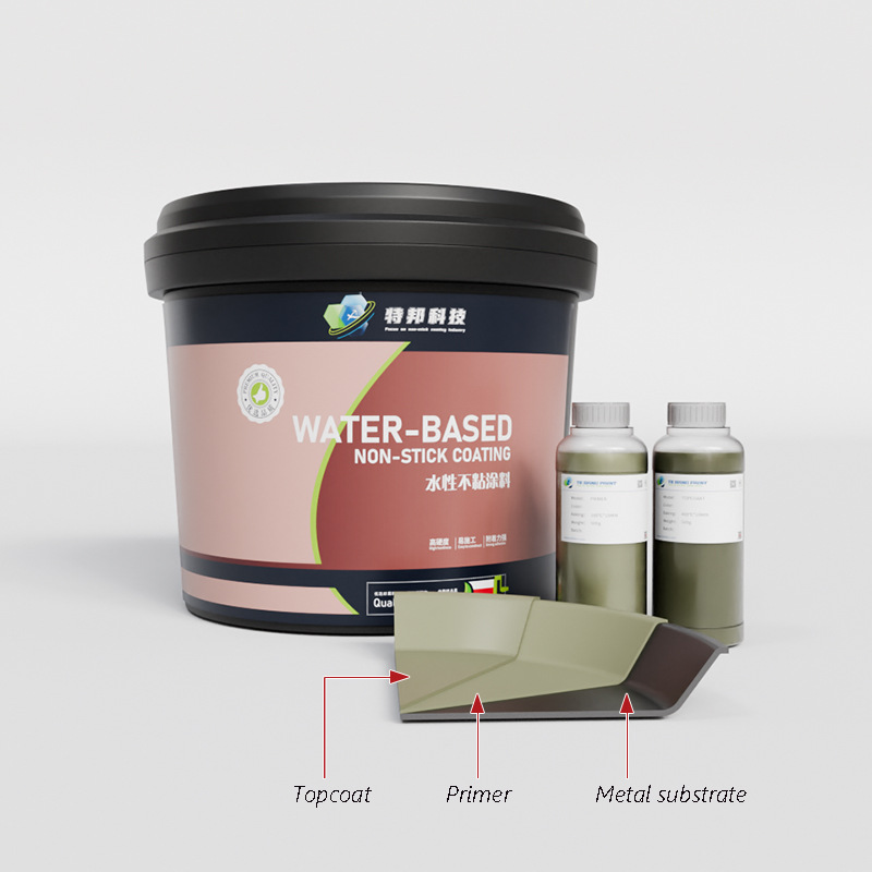 灰绿水性特氟龙涂料耐高温耐磨不粘涂料易清洁防腐蚀