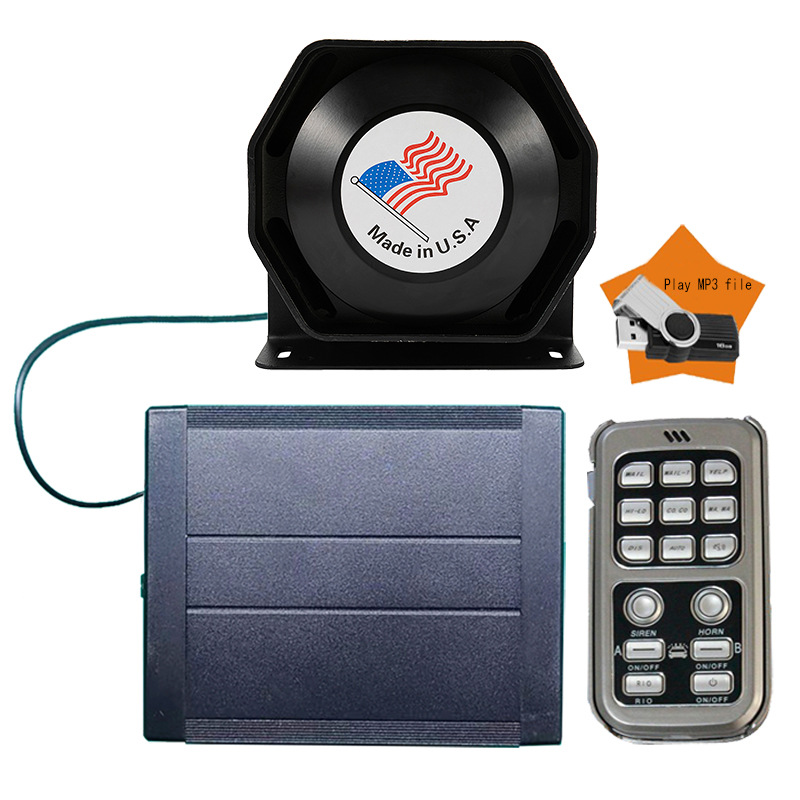Car-mounted alarm MP3 player wireless tweeter siren loudspeaker AS920BK-MP3+ ultra-thin speaker