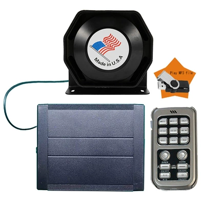 Car-mounted alarm MP3 player wireless tweeter siren loudspeaker AS920BK-MP3+ ultra-thin speaker (Car horn/tweeter) - as920bk-mp3-main-unit-a-set-of-ultra-thin-speakers-12v