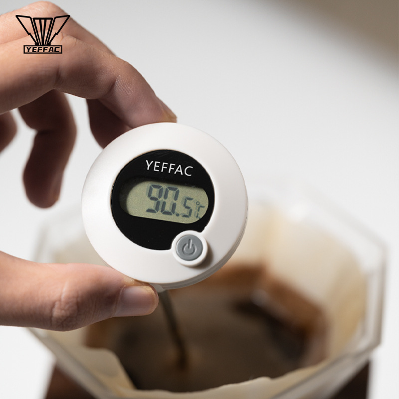 Ye coffee electronic quick display coffee thermometer hand coffee pot flower cylinder matching liquid temperature display Ye coffee electronic quick display coffee thermometer hand coffee pot flower cylinder matching liquid temperature display