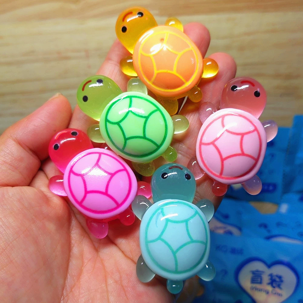 Микро-пейзаж милая светящаяся черепаха Пляжный пейзаж diy декоративная смола слепой сумка аксессуары для слепых черепах мини-черепахи